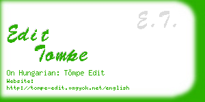 edit tompe business card